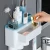 Import Hot Sale Eco Plastic Wall Mount Toothbrush Holder Automatic Multi-functional Toothpaste Dispenser Bathroom Set from China
