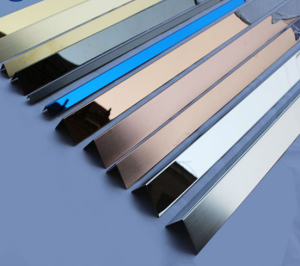 Hot Sale Fashion Decorative Strips Polished Metal Stainless Steel Tile Edge Trim for Protecting &amp; Decorating