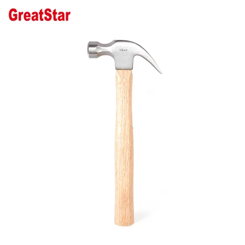 Hot Sale High Quality  Carbon Steel 12OZ Curved Claw Hammer  12OZ Hardwood Handle Claw Hammer