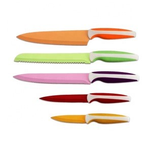 Hot Sale High Quality Colorful Non-stick Coated Stainless Steel Knife Set