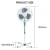 Hot Sale Home Appliance 220V Remote Control Height Adjustable Plastic Standing Fan 16 Inch Electric Stand Fan