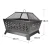 Import Hot Sale  outdoor bonfire With Mesh Cover Largewood burning outdoor patio cast iron fire pit for garden from China