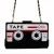 Import Hot sale personalized square tape clutch bag black white purse evening party clear clutch acrylic bag from China