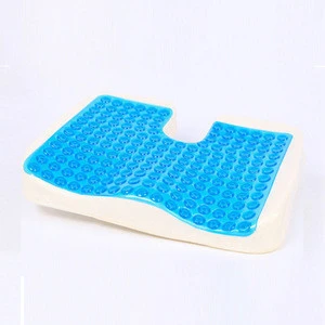 Hot sale relieve fatigue coccyx pain alleviate memory foam ice gel cooling seat cushion