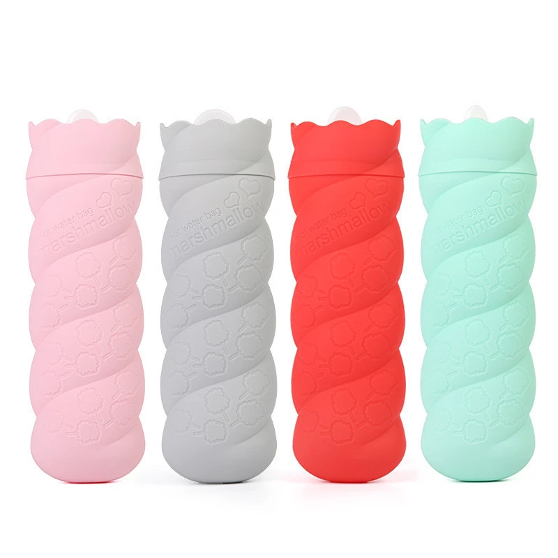 Hot Sales Portable Hand Warmer Silicone Hot Water Bottle With Cover