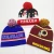 Import Hot sell 100% acrylic knitted football scarf fan scarf soccer scarf and hats from China