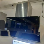 Hot Selling Black Tempered Glass Side Suction Range Hood