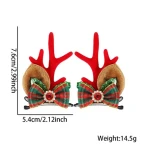 Hot Selling Colorful Hairpin Set Christmas Reindeer Antlers Accessories Hairpin Cute For Baby Kids Girls Hair Clips