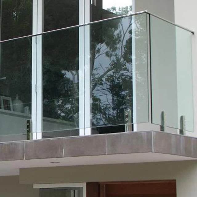 Hot selling glass handrail /decking glass balcony railing with aluminum glass channel made in China