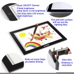 Hot selling high quality 3 Dimming adjustable A4 LED light pad Led Drawing Board Light-up Tracing Pad for Kids and students