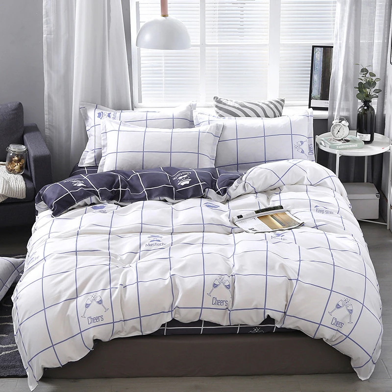 Hot Selling Microfiber Polyester Bedding Set With Bed Sheet Bed Line Duvet Cover