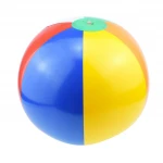 Hot selling rainbow color party water toy outdoor family interactive toys 12 inch 23cm inflatable summer beach ball