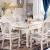 Import Hot Selling Scandinavian Marble Dinning Table Set Round Dining Table With Rotating Centre from China