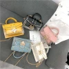 Hot Selling Small Square Bag Transparent PVC Handbag Rivet Jelly Clear Shoulder Bags For Women