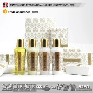 Hotel amenities with your logo Natural luxury hotel amenities kit Hotel room guest supplies