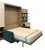 Hotel Bedroom Set hidden wall mounted folding bed with sofa sets for hostel