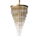 Hotel Home Decoration Chandelier Lighting Lamp Crystal U-shaped glass rod Prism Pendant Light