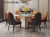 Import Hotel restaurant furniture OEM marble dining tables and 6 chairs set from China