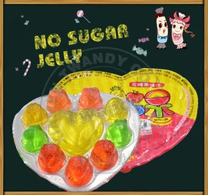 Hotsell fruity heart shape 10pcs in 1 jelly with no sugar