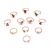 Import HOVANCI Fruit Series Crystal Rhinestone Apple Peach Strawberry Rings Set Diamond Grape Cherry Butterfly Charm Rings Set from China