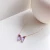 Import HOVANCI New Creative Real Gold Plated Green Glass Butterfly Necklace Clear Crystal Butterfly Necklace For Women Gift from China