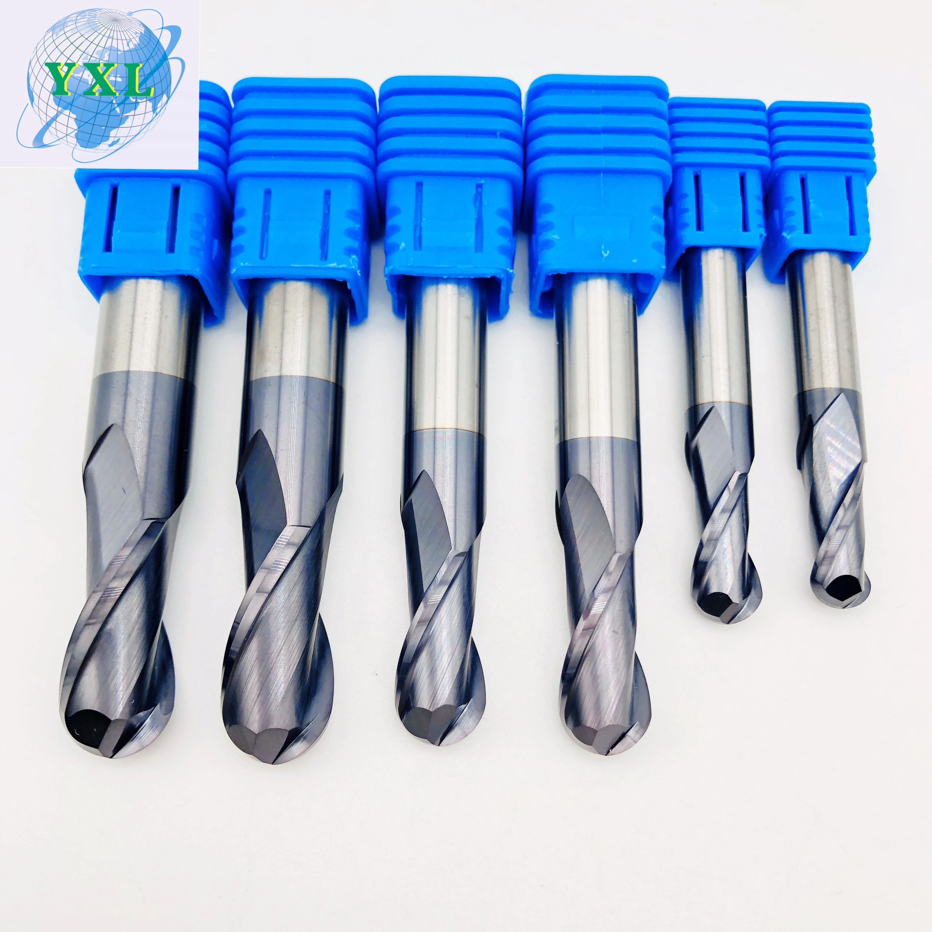 HRC55 Universal Series 2Flutes Coated Ball End Mills Sharpening milling cutter  for general purpose Surfacing End Mills
