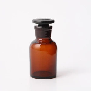 HUAOU Laboratory Glassware Amber Glass 250ml Narrow Mouth Reagent Bottle