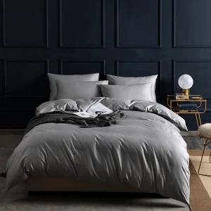 i@home Modern simple solid color 100% cotton duvet cover bedsheets bedding sets