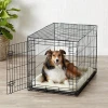 Includes Leak-Proof Plastic Tray Metal Folding Dog Crate Pet Cage