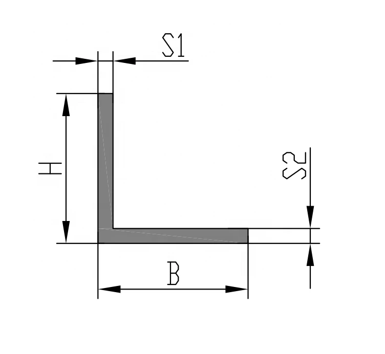 Industrial frame material angle 60x60x6 standard aluminium profiles
