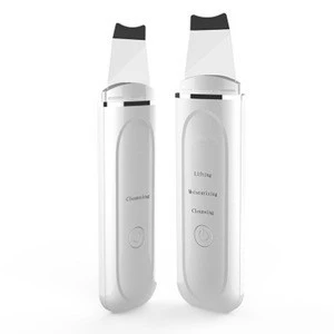 Innovative products exfoliation skin tightening deep cleaning ultrasonic facial skin scrubber