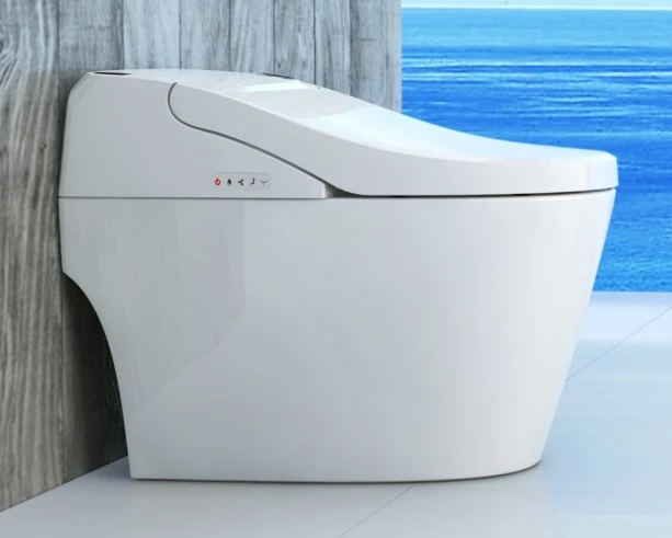 Intelligent floor-stand wc ceramic Intelligent one piece remote control sensor water saving smart toilet