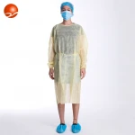 isolation gown aami level 2 yellow PP with duns paper  sterile 13795 isolation gown