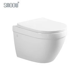 Japanese european white ceramic one piece wall hung toilet for hidden tank