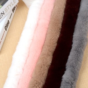 Joanfar Bright Color Tie Dye Knitted Genuine Rex Rabbit Fur scarf
