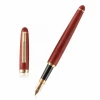 Kailong brand High quality red wooden fountain pen wholesale wood roller ball pen with golden part