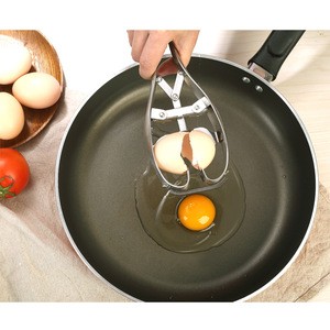 Kitchen eggshell separator stainless steel egg shell opener cracker
