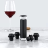KLT factory wine set wine bottle stopper fresh-keeping silicone vacuum wine bottle stopper color box packaging