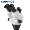 KOPPACE 3.5X-45X Trinocular Stereo Microscope lens Trinocular Industrial Microscope lens 0.5X CTV adapter Continuous Zoom lens