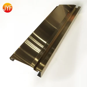 L2036 304 Grade Mirror Finish Stainless Steel Brass Skirting Board Wall Protect Brushed Stainless Steel Curved Tile Trim
