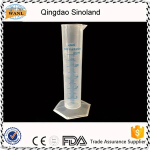 Lab Plastic Graduated Cylinder with Blue Scale