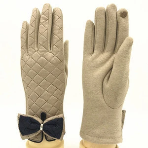 Ladies winter embroidery smart touch screen glove