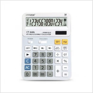 large 14 digits dual solar power citizen scientific calculator