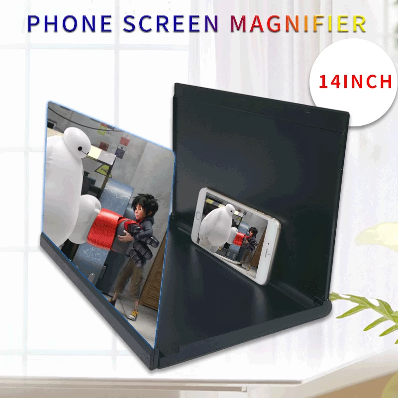 Large 14inch foldable Enlarge Mobile Phone Screen Amplifier Acrylic Fresnel Lens 3d Mobile Phone Screen Magnifier