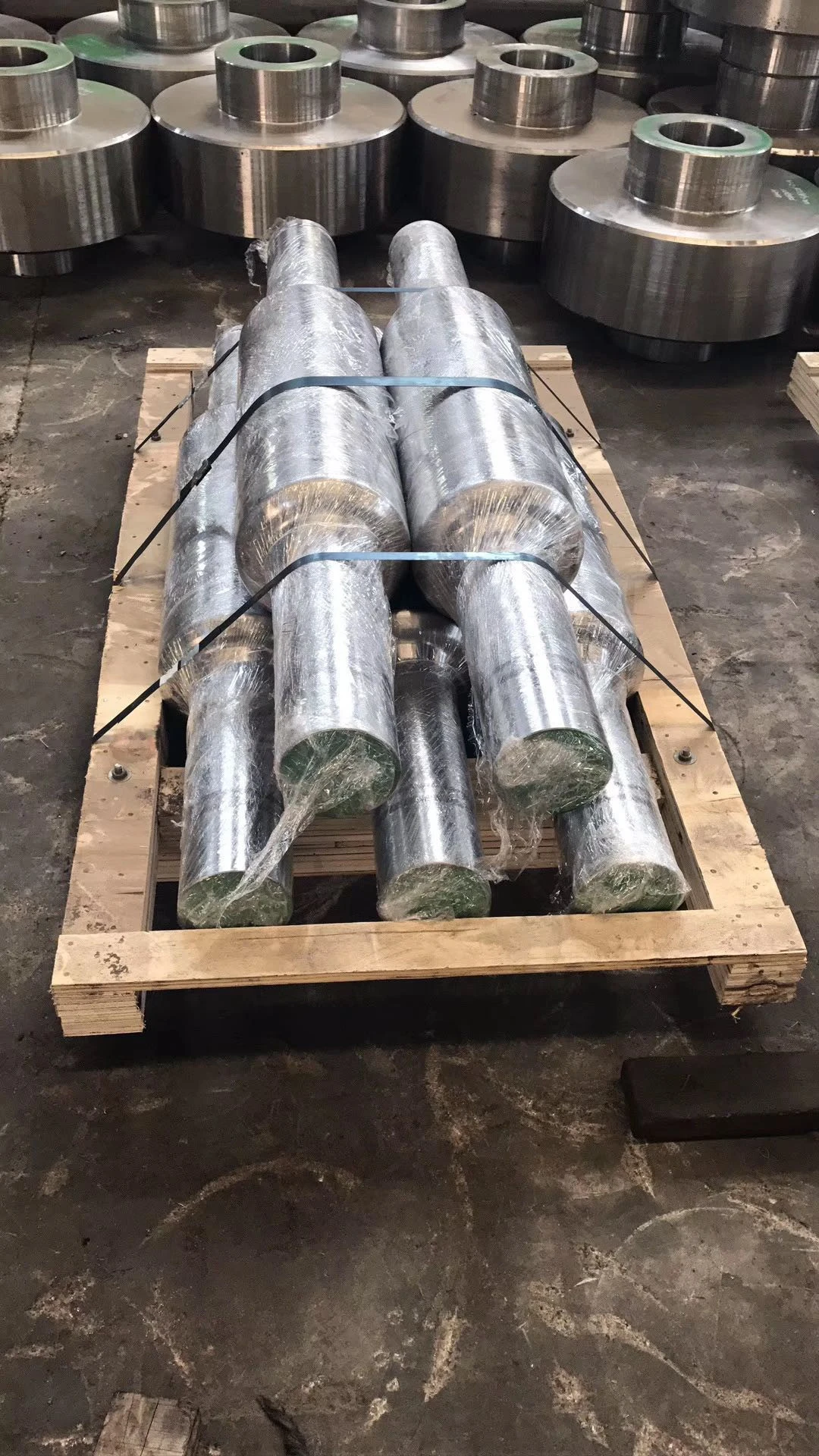 Large forged cold rolled steel shaft
