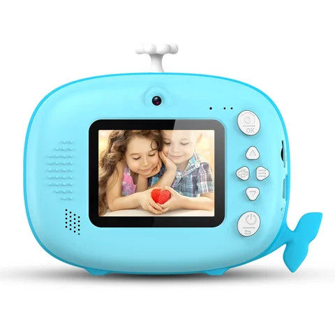 Latest Cute Kid Toy Camera Cartoon Instant Print Camera With 2.4Inch LCD Girl Camera
