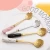 Import Latest design titanium flower shape rose gold Tea Coffee stainless Spoons from China