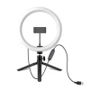 LED Ring Light 10" with Tripod Stand & Phone Holder for YouTube Video Desk Selfie Ring Light Dimmable for Streaming Makeup