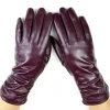 Lining Leather Gloves 20020 Long Winter Sheepskin Fashion Mittens For Women