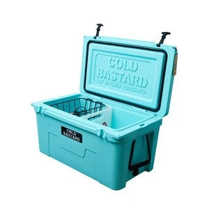 LLDPE food grade material PU foam insulated ice Roto-molded Cooler box for outdoor sports use